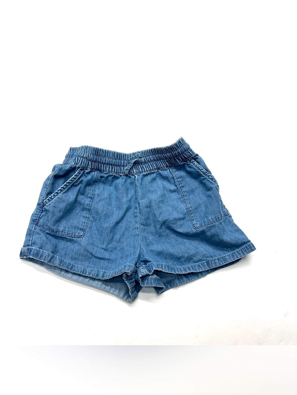 Janie and Jack Light Blue Denim Elastic-Waist Shorts